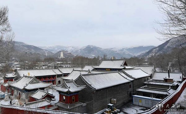 佛教圣地山西五台山雪后宛如仙境